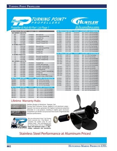 Turning Point Propeller Hub Kits 505 1150-0500 