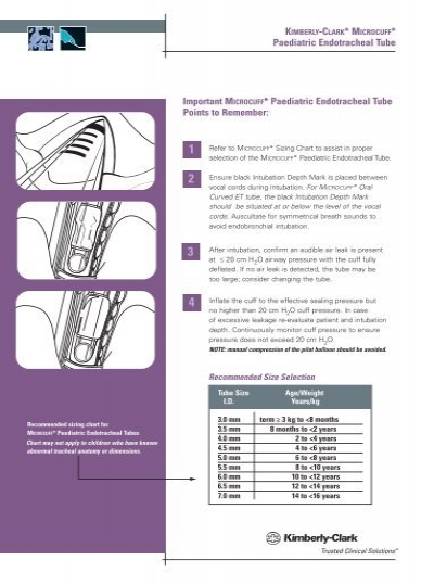 Pediatric Endotracheal Tube Size Chart