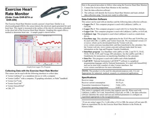 Vernier EHR-BTA Exercise Heart Rate Monitor 