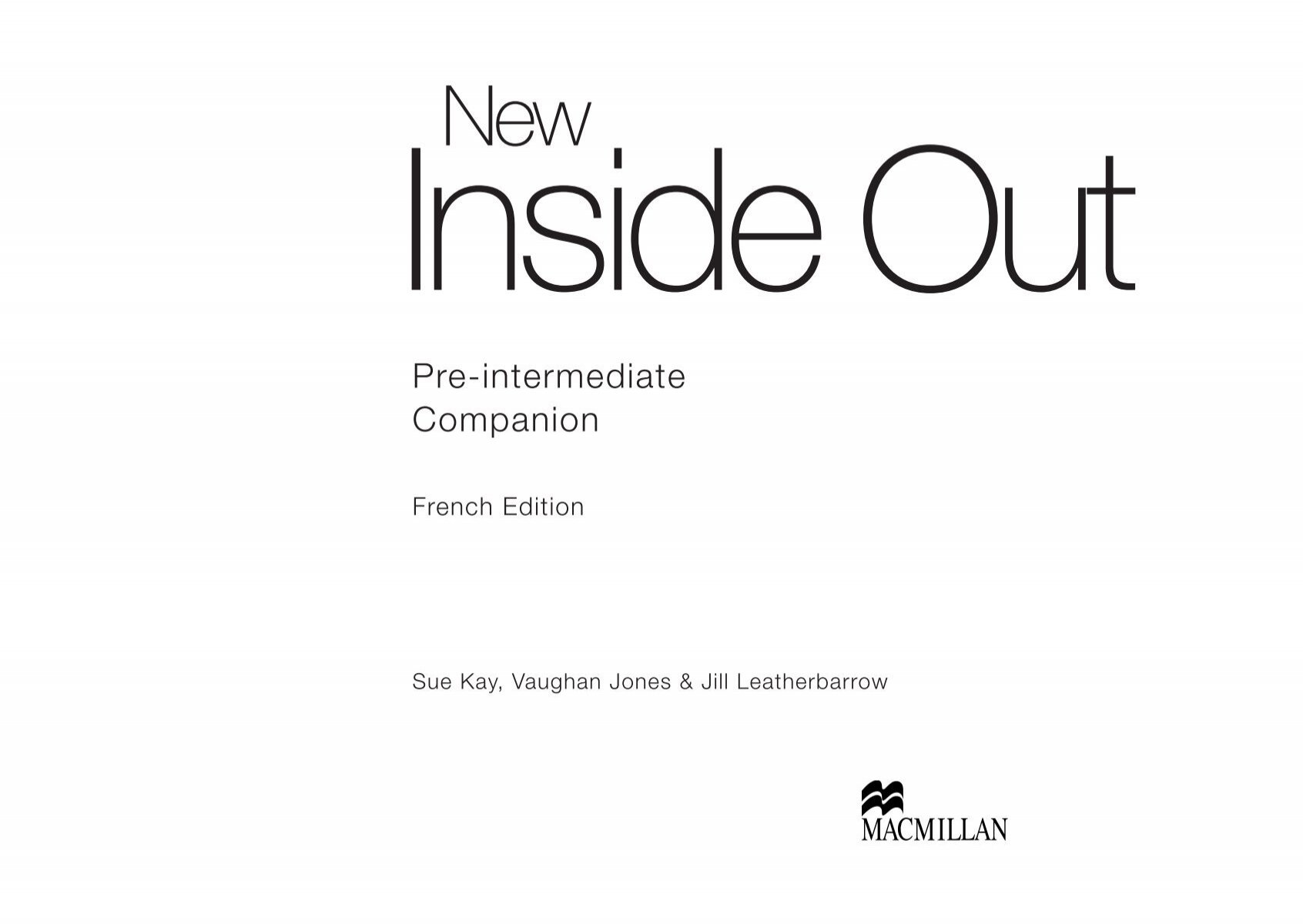 Pre Intermediate Companion Inside Out