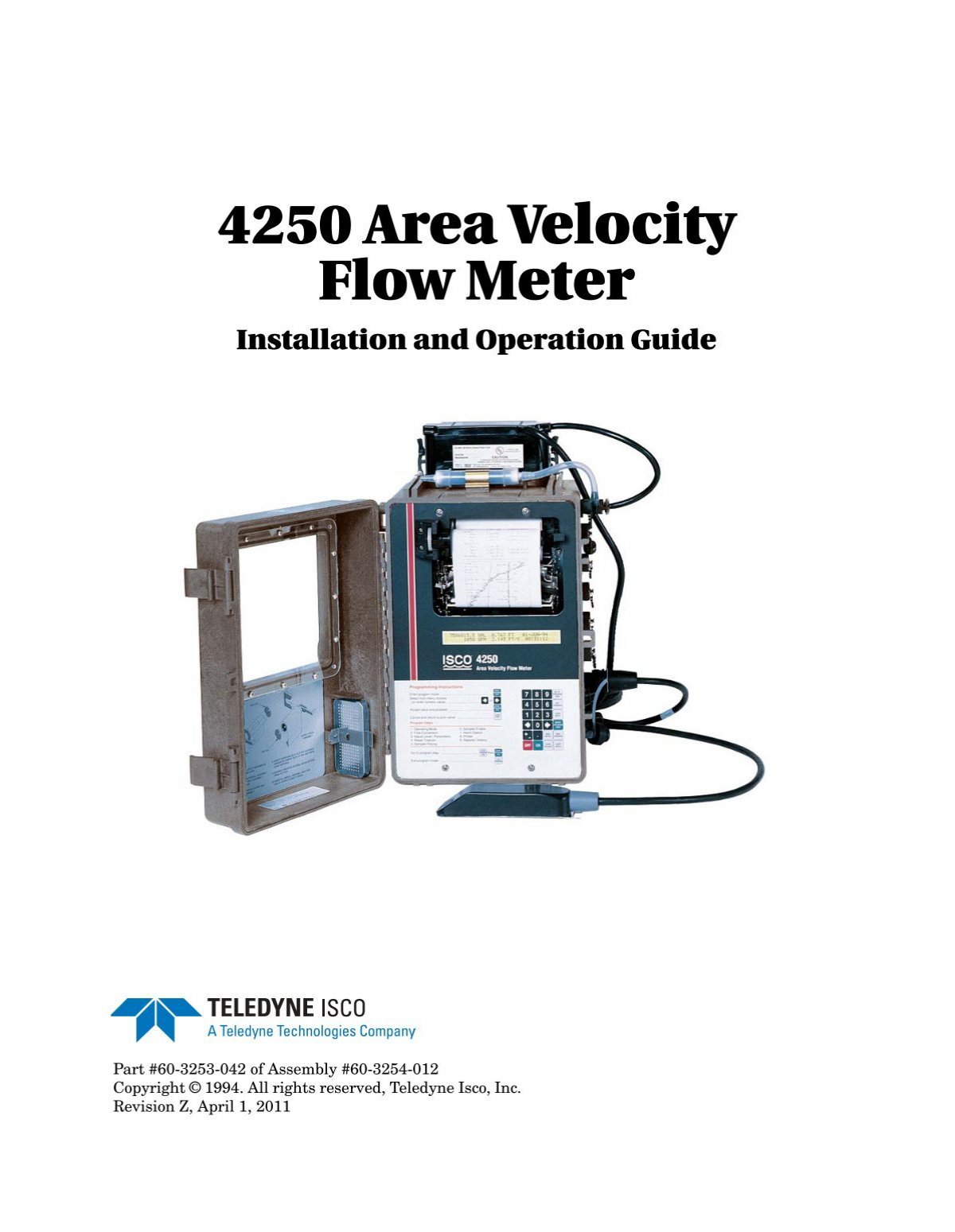4250 Area Velocity Flow Meter - Isco