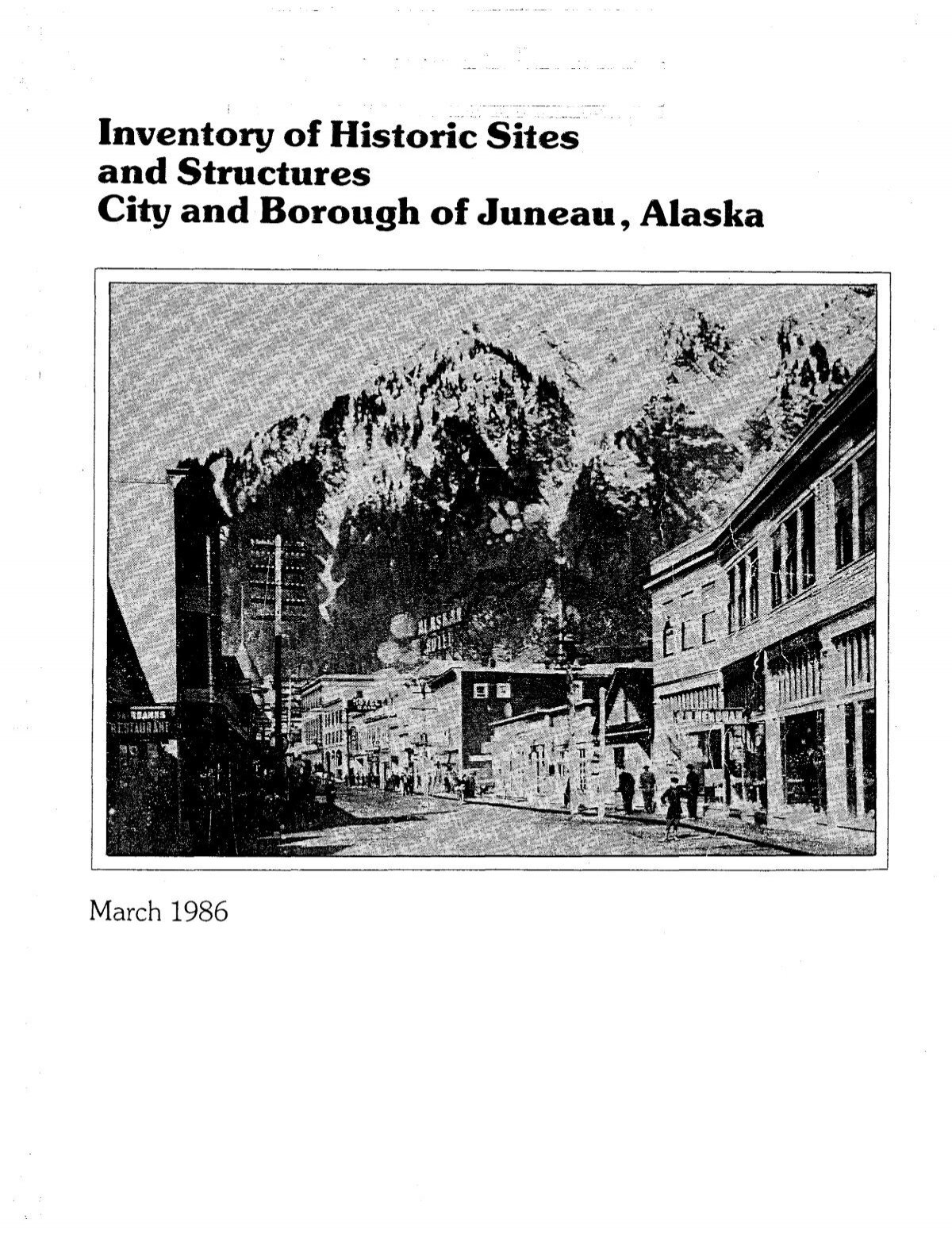 Inventory of Historic Sites and Structures City and Borough of