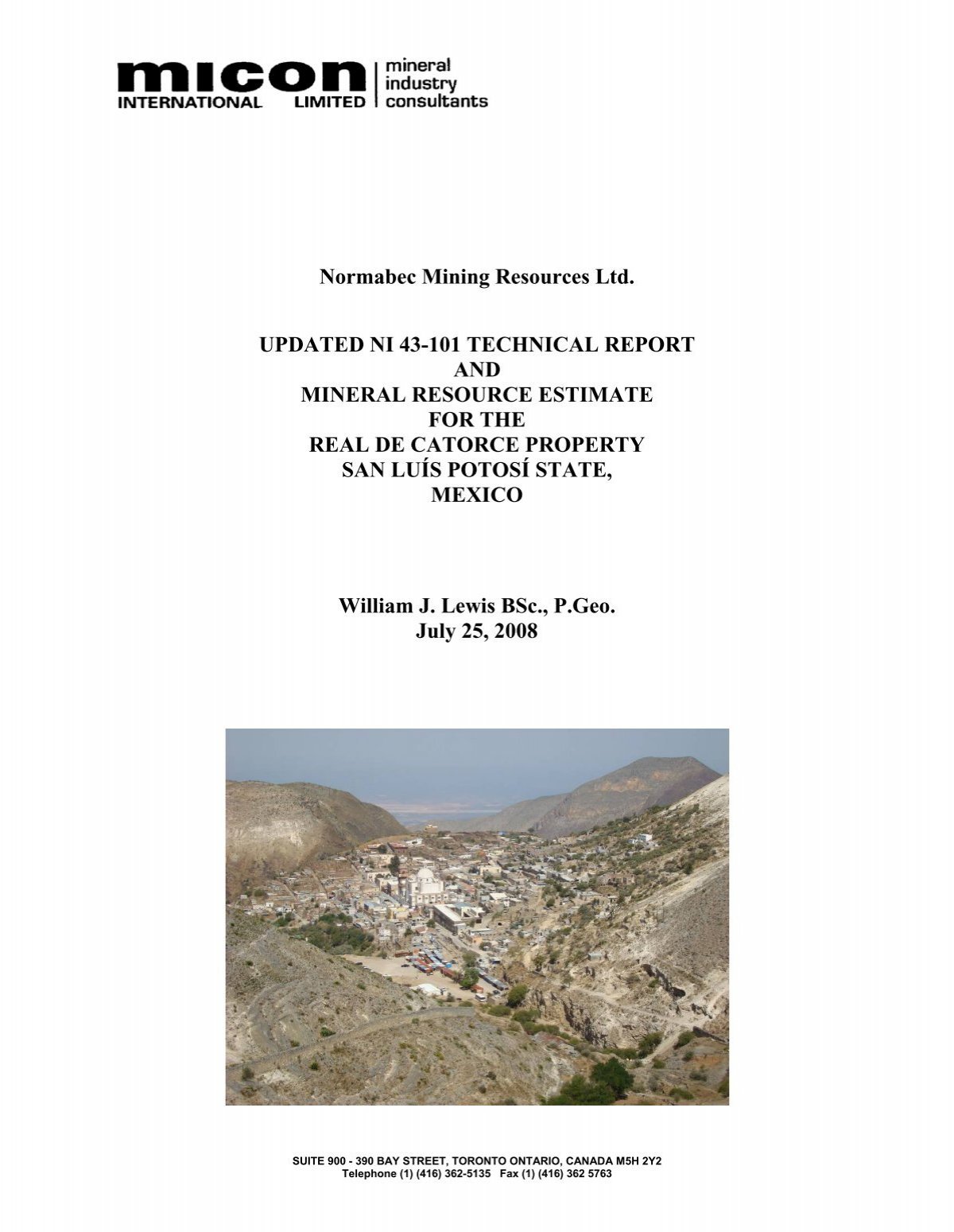 NI 43-101 Technical Report - First Majestic Silver Corp.