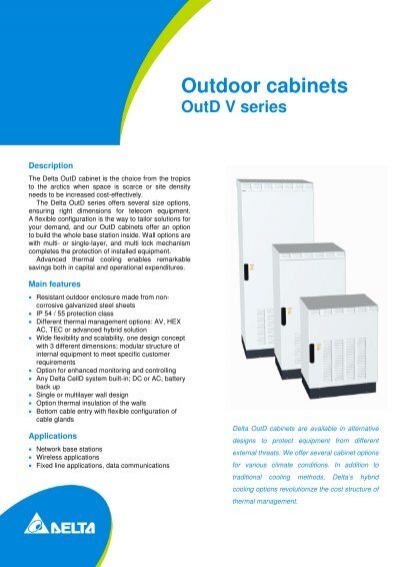 Outd V Series Delta Power Solutions