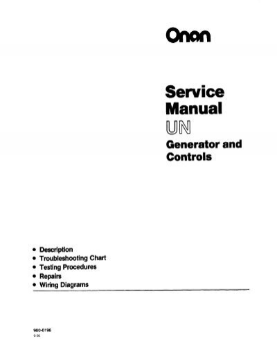 Service Manual Mins Onan