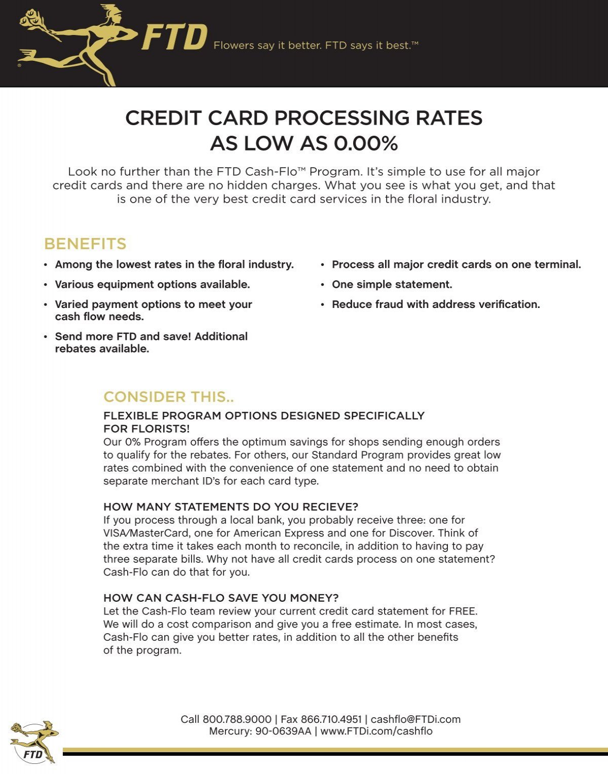 Credit Card Processing Rates As Low As 0 00 Ftd Inc