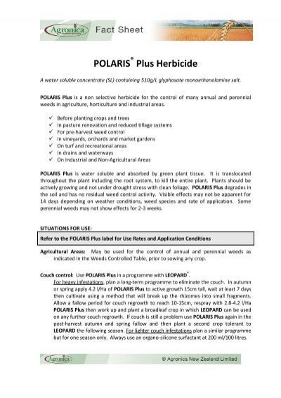 Polaris Plus Herbicide Agronica