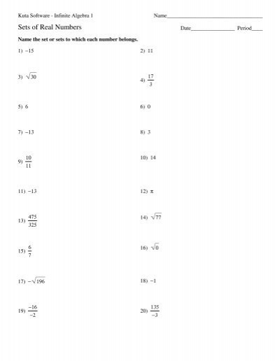 number-sets-pdf-kuta-software
