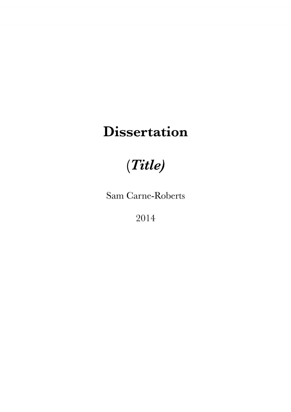 generate dissertation title