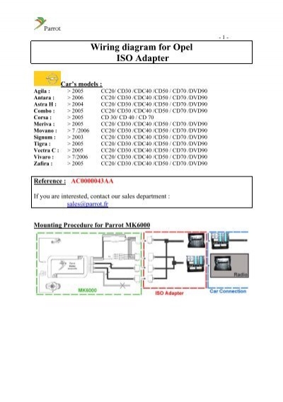 Wiring Diagram For Opel Iso Adapter, Vauxhall Vectra Wiring Diagrams Free