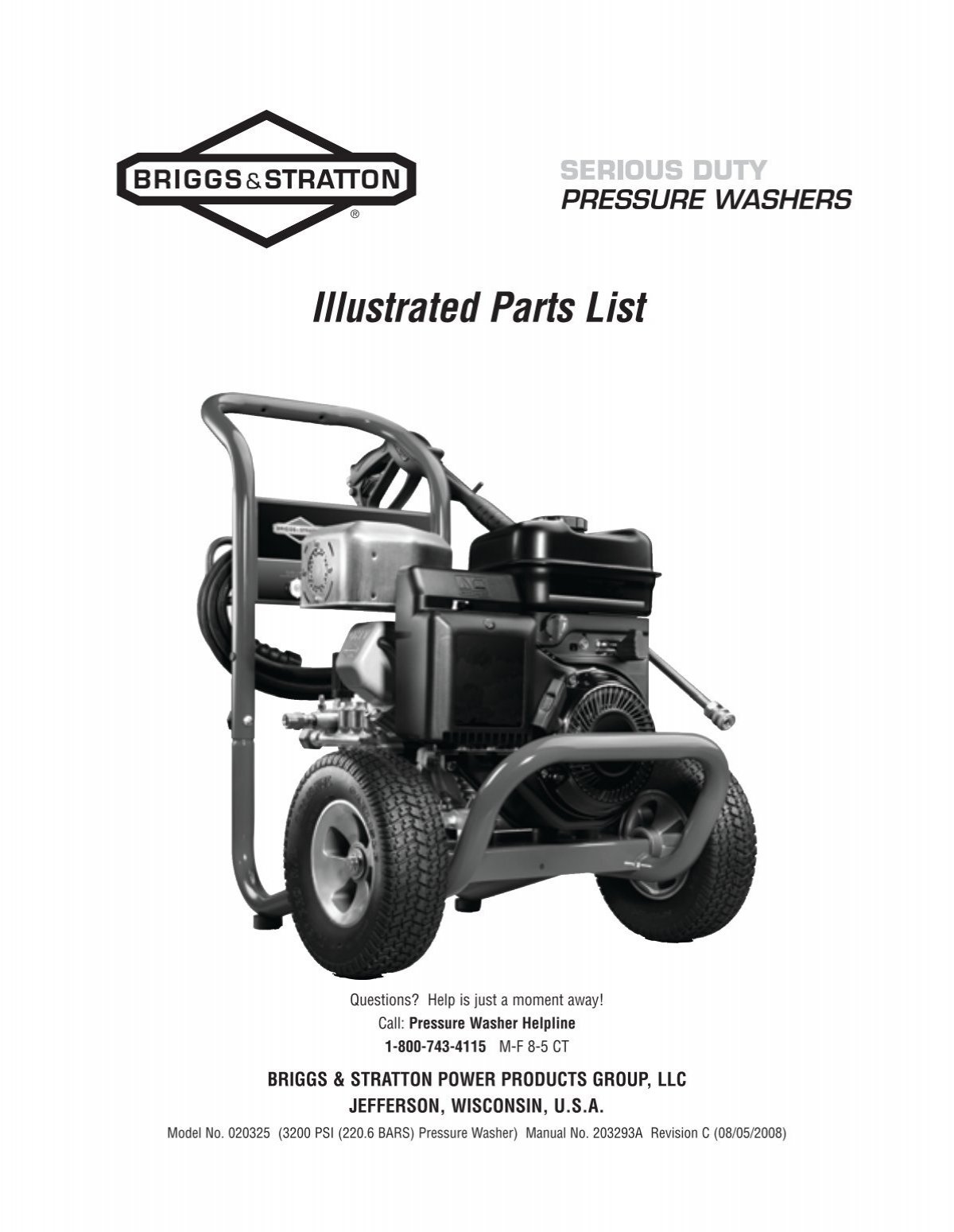 Illustrated Parts List - Ppe-pressure-washer-parts.com