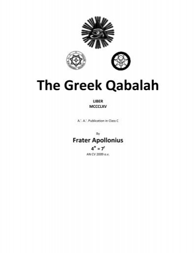 The Greek Qabalah Astron Argon