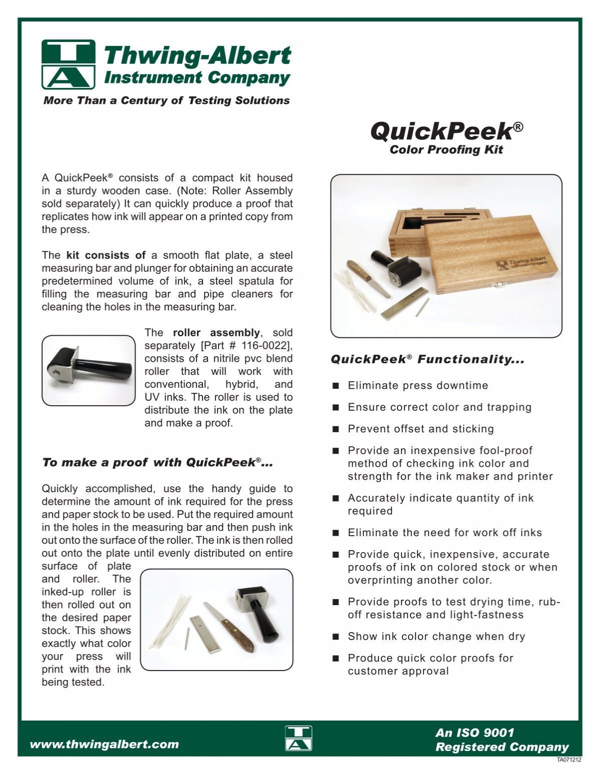QuickPeek® - Thwing-Albert Instrument Co