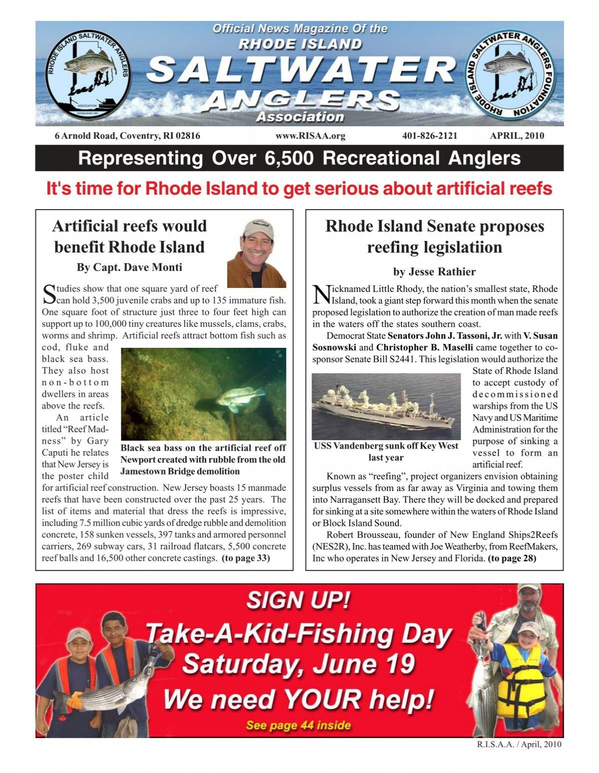 April, 2010 - The Rhode Island Saltwater Anglers Association