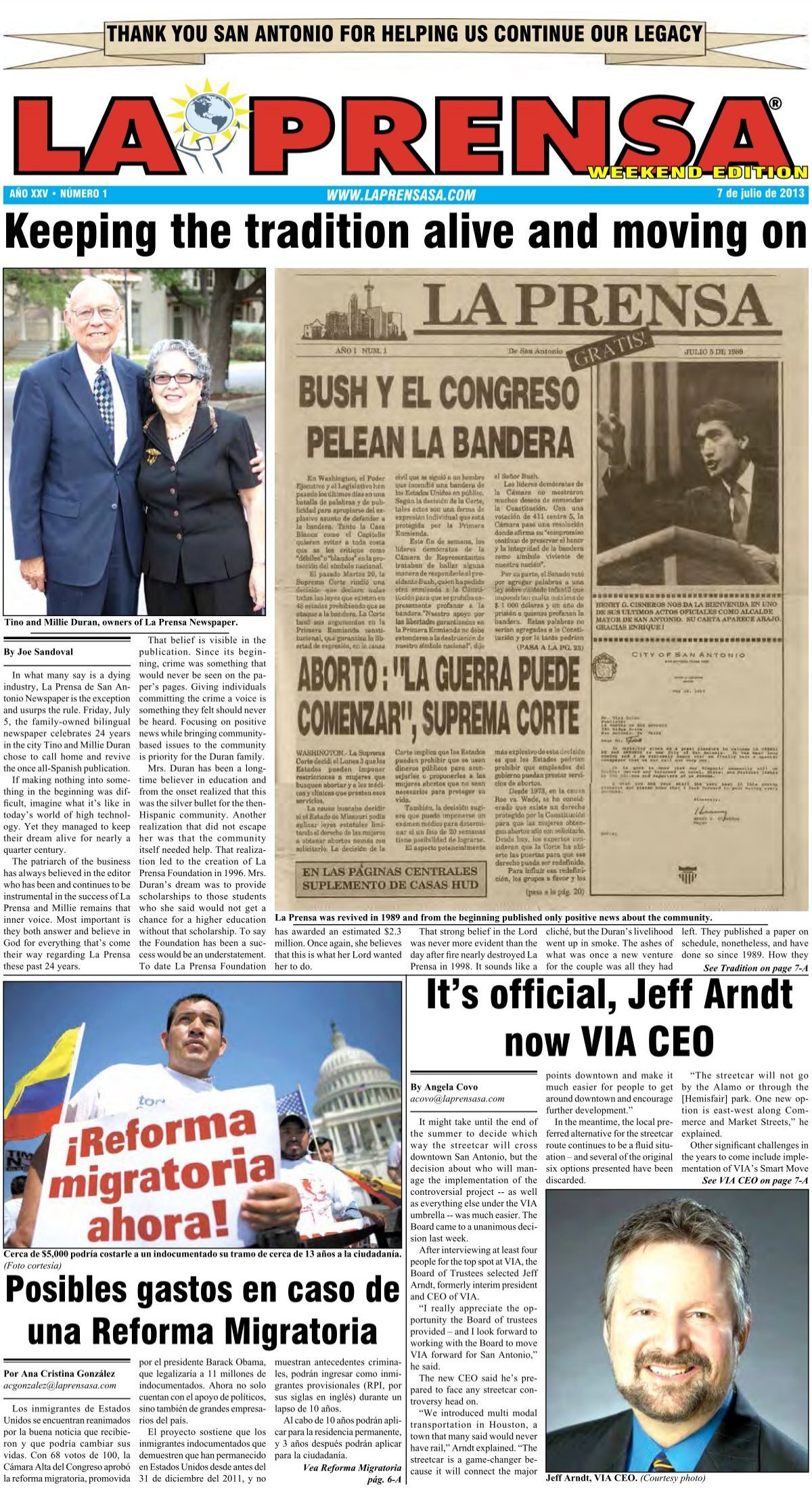 Keeping the tradition alive and moving on - La Prensa De San Antonio