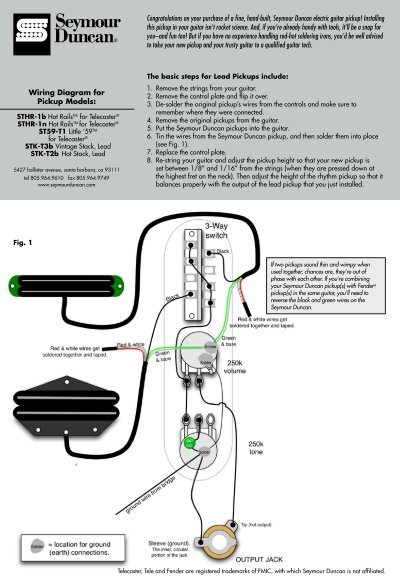 Seymour Duncan Hot Rails Wiring Diagram Telecaster