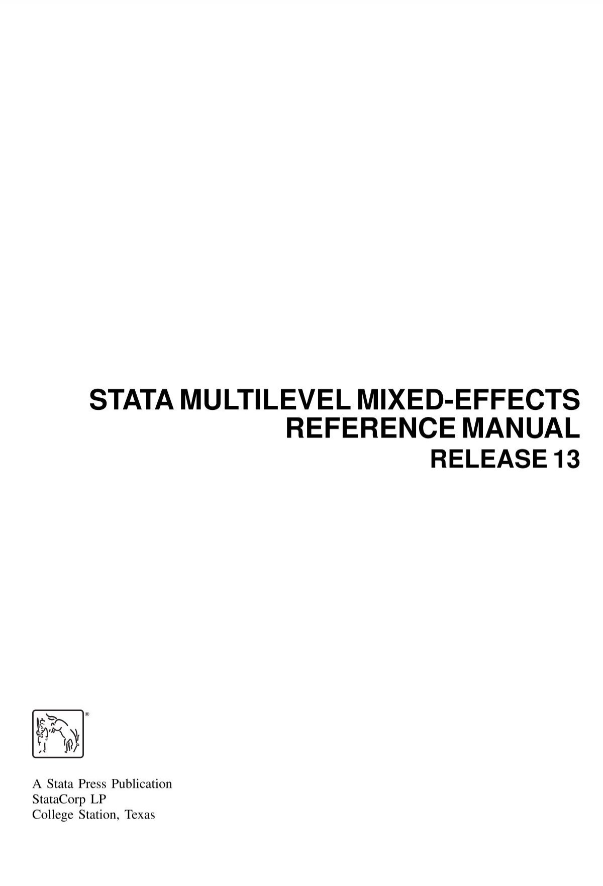 ME] Multilevel Mixed - Stata