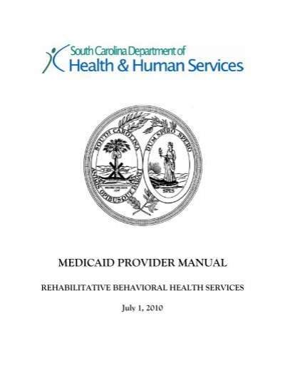 Rehabilitative Behavioral Health Services - Medicaid Provider Manual