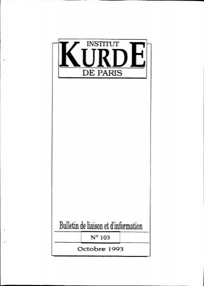 Bulletin De Liaison Et D Information Institut Kurde De Paris