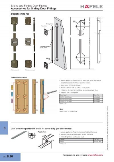 Sliding And Folding Door Fittings Accessories For Sliding Hafele