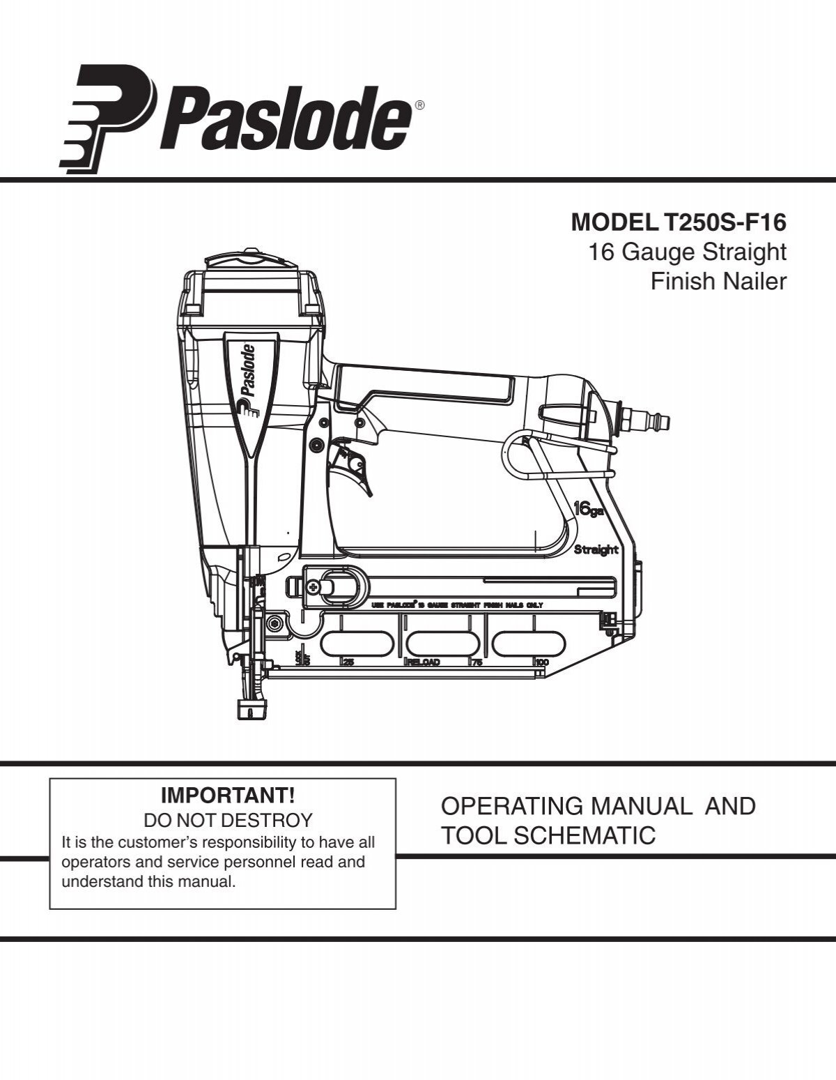 Paslode CFN325XP Cordless Framing Nailer User Manual