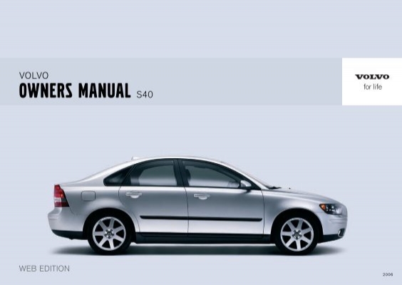 Owners Manual S40 Esd Volvo
