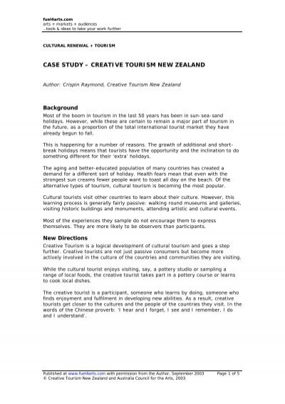case study tourism new zealand website reading answers with explanation