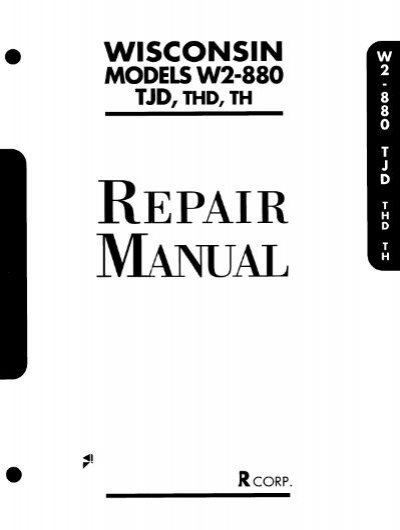 WISCONSIN ENGINE TJD parts manual