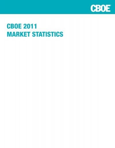 2011 Market Statistics - CBOE.com