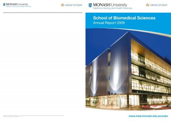 2009 Annual Report (pdf, 5.4MB) - Faculty of Medicine, Nursing and 