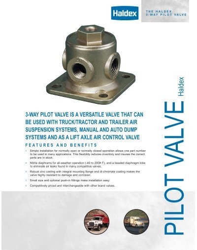 3-Way Pilot Valve Product Bulletin [L25050] - Haldex