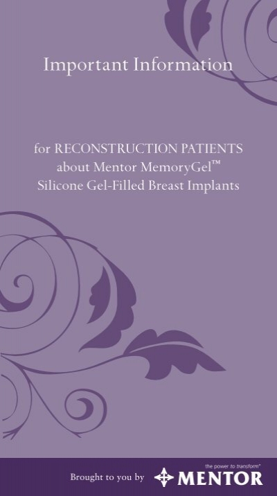 Safety for Reconstruction Patients - Mentor