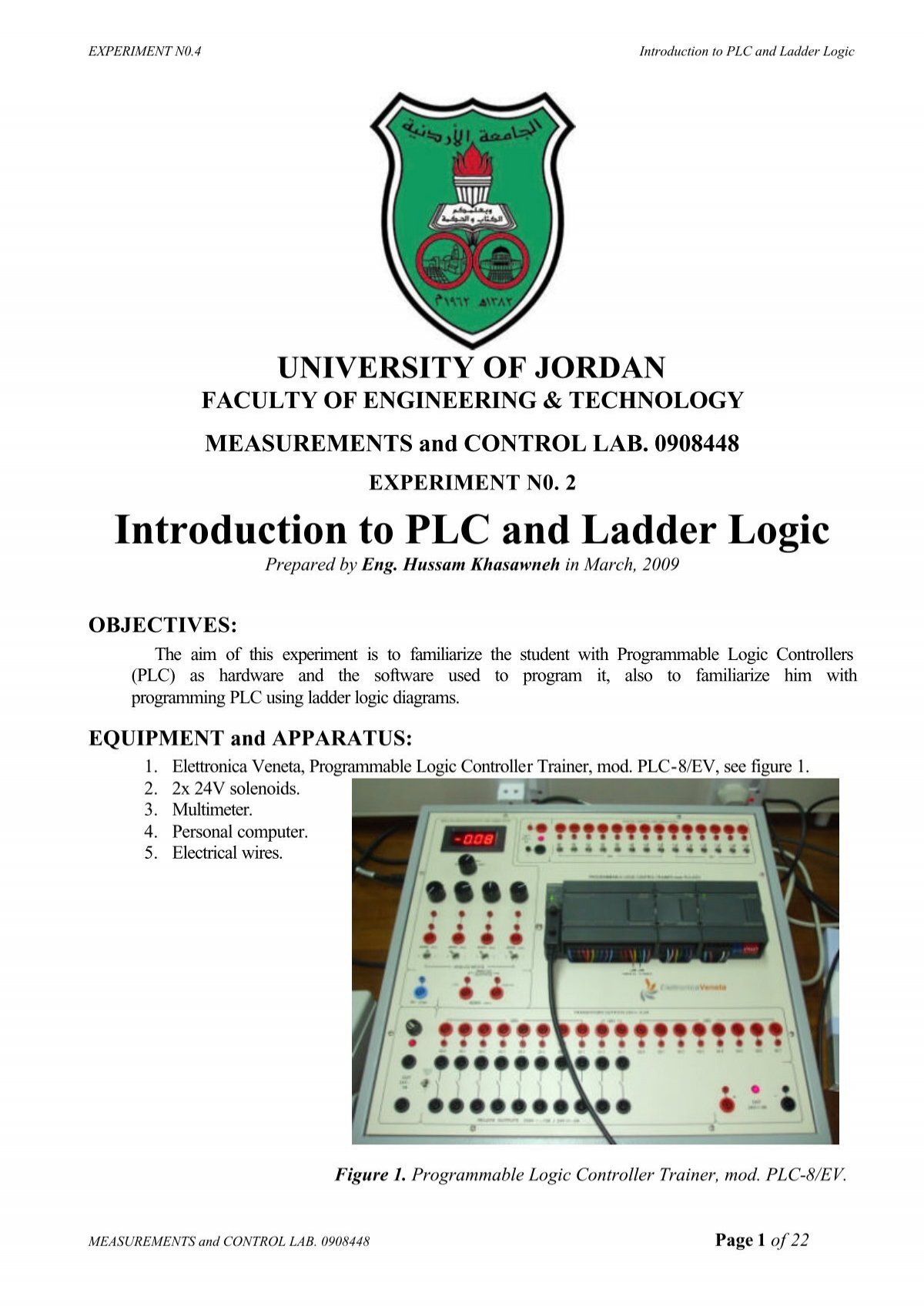 Introduction to PLC and Ladder Logic - FET