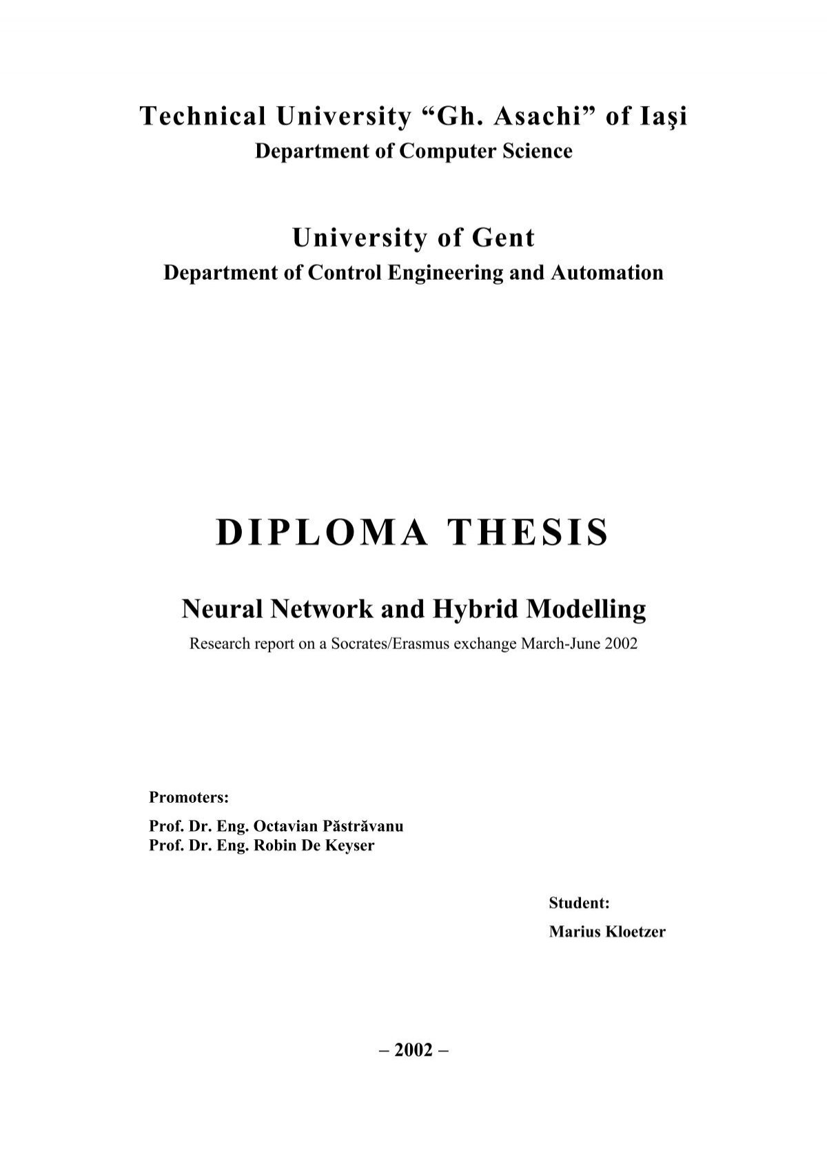 thesis of the diploma