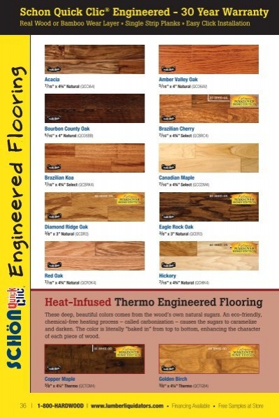 Schön Quick Clic Engineered Catalog, Schon Engineered Hardwood Flooring
