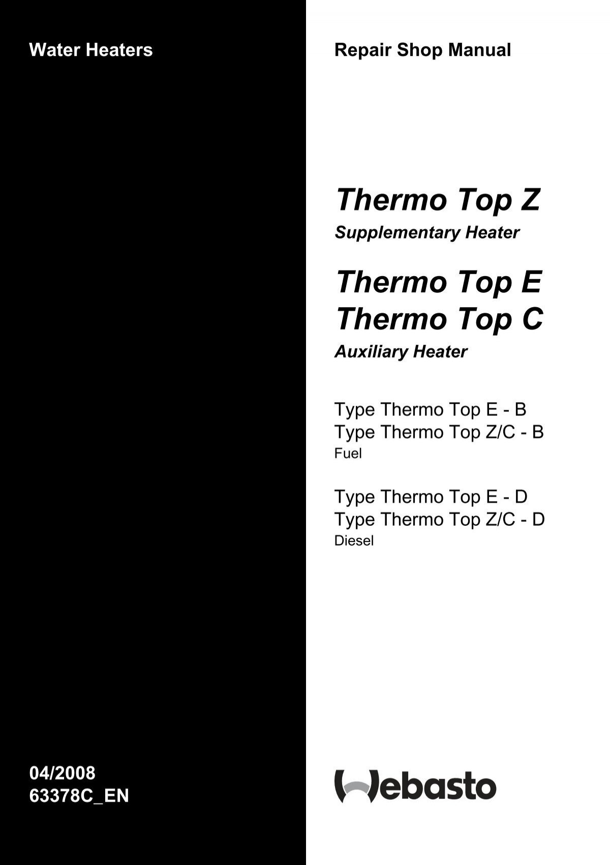 Thermo Top Z Thermo E Thermo Top - Seatronic
