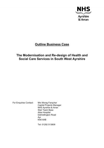 writing a business case nhs