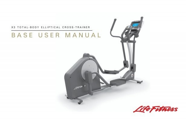 X3 User Manual Life Fitness