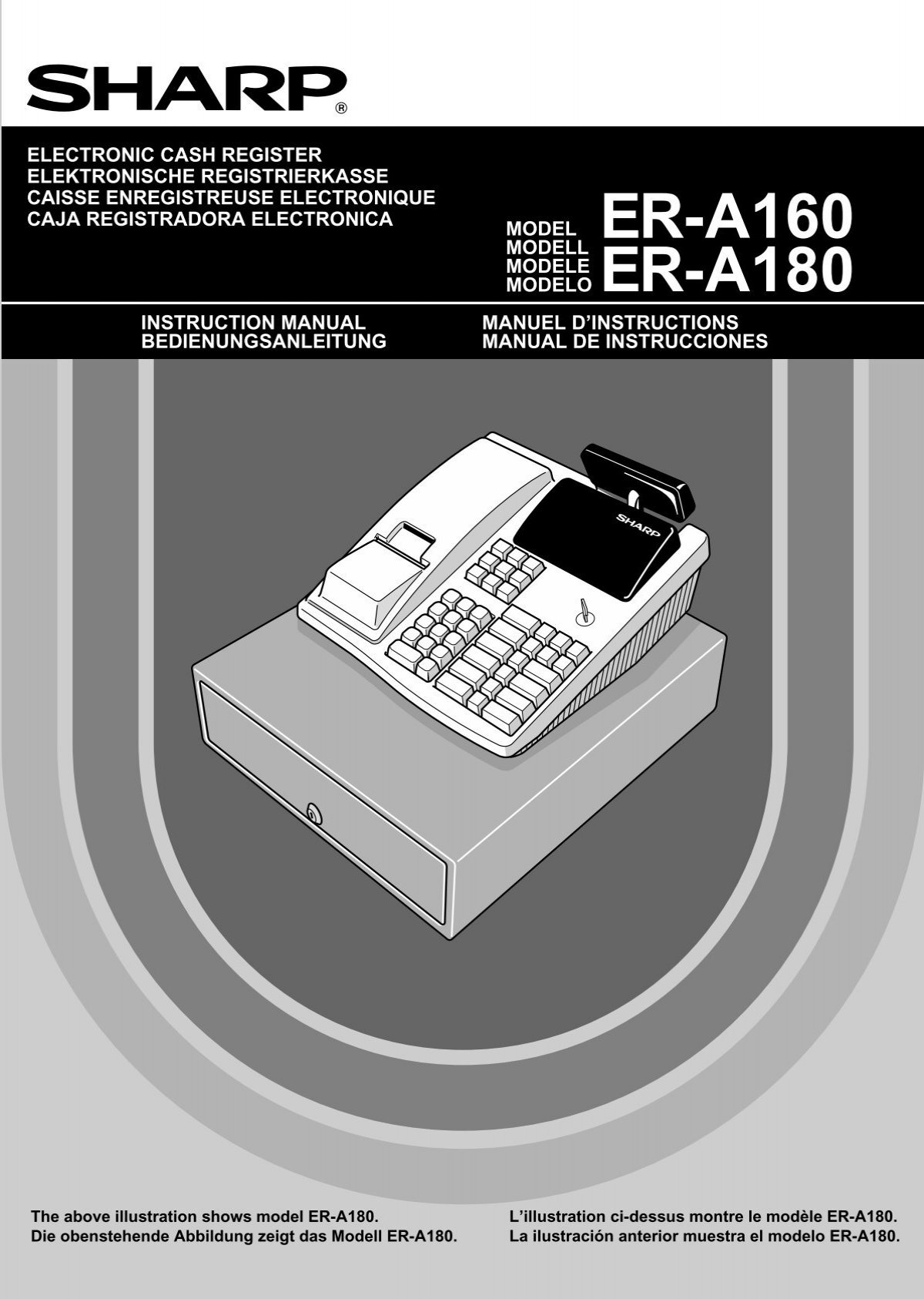 Sharp Electronic Cash Register Er-3220 Manuals