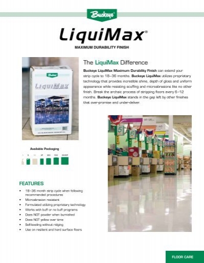 Liquimax Product Literature Buckeye International Inc