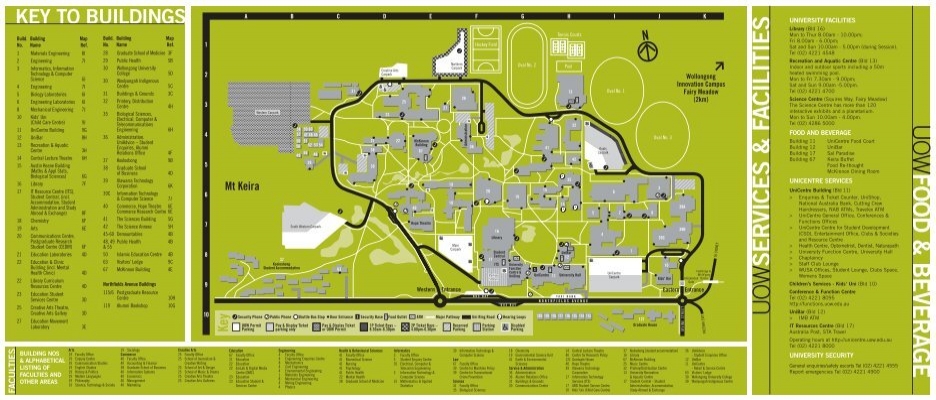 Download The Uow Campus Map Brochure University Of Wollongong