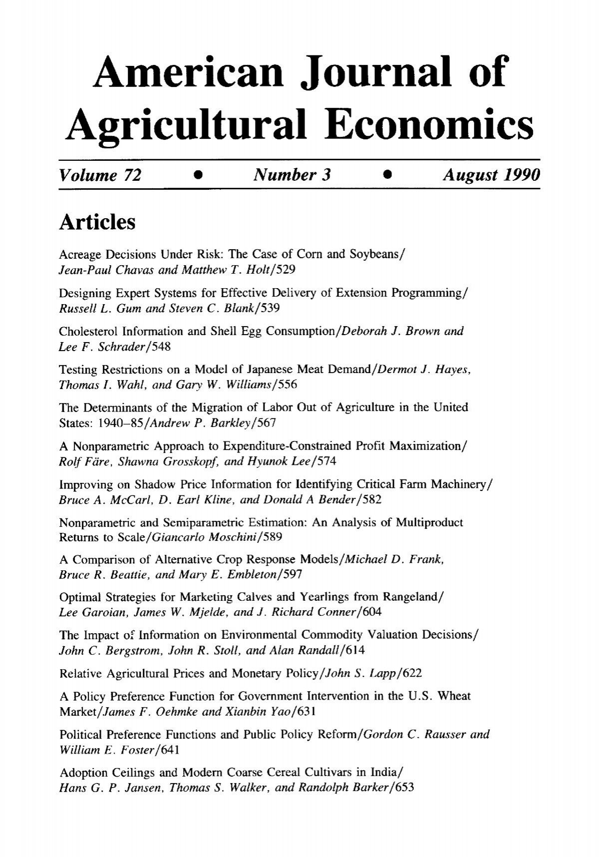 agricultural research journal article