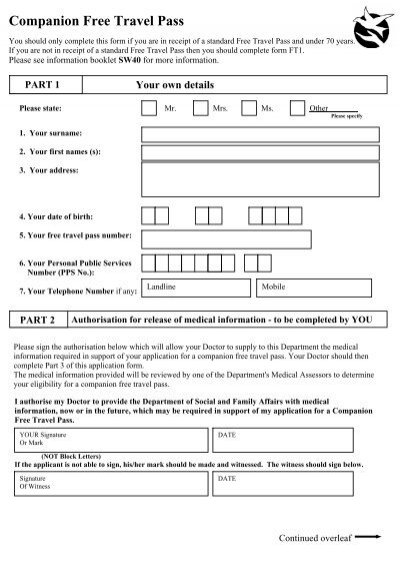 nexus concessionary travel pass application form