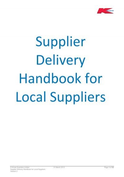 Supply And Delivery Kmart Supplier