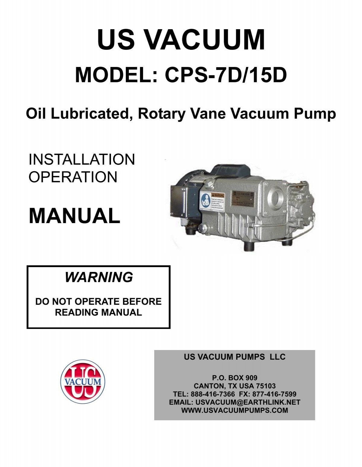 CPS-7D/15D - Vacuum Pumps