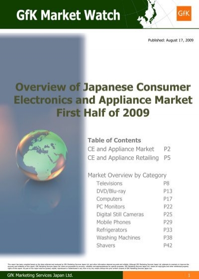 make worse Unevenness war Overview of Consumer Electronics and ... - GfK Retail and Technology