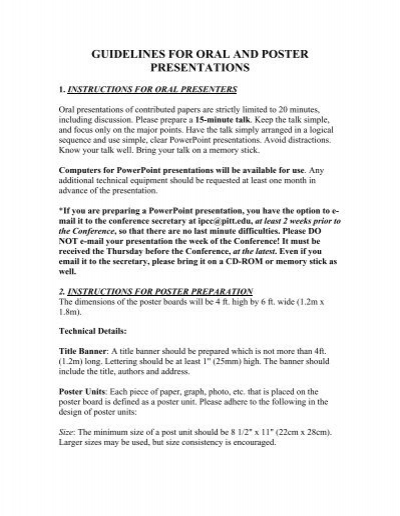 oral presentation assignment guidelines