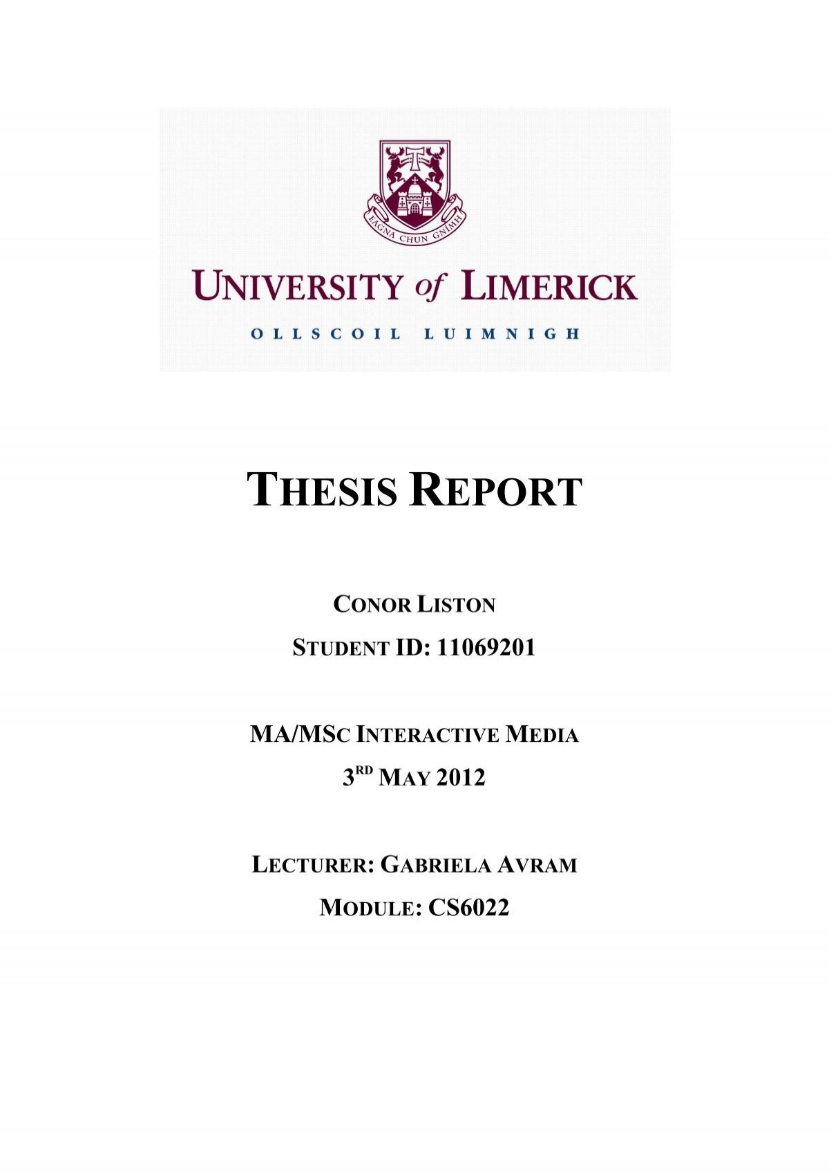 thesis bind limerick