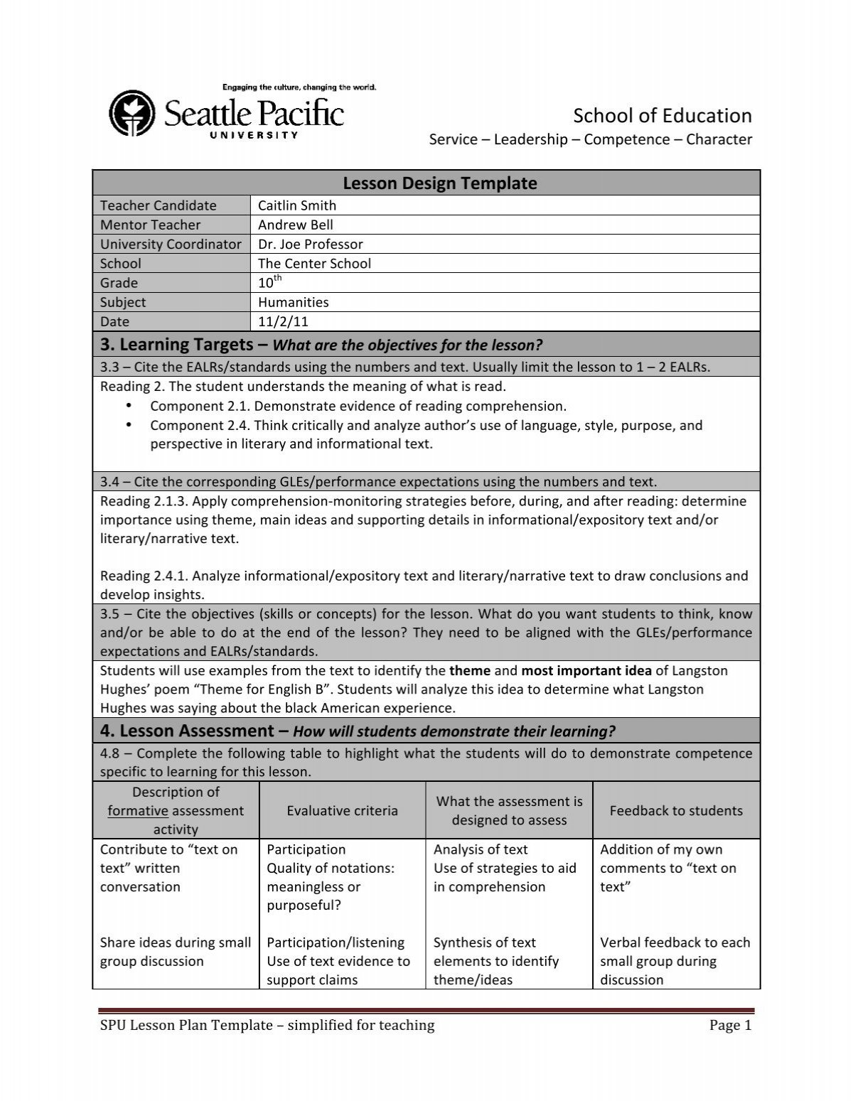 lesson plan assignment pdf