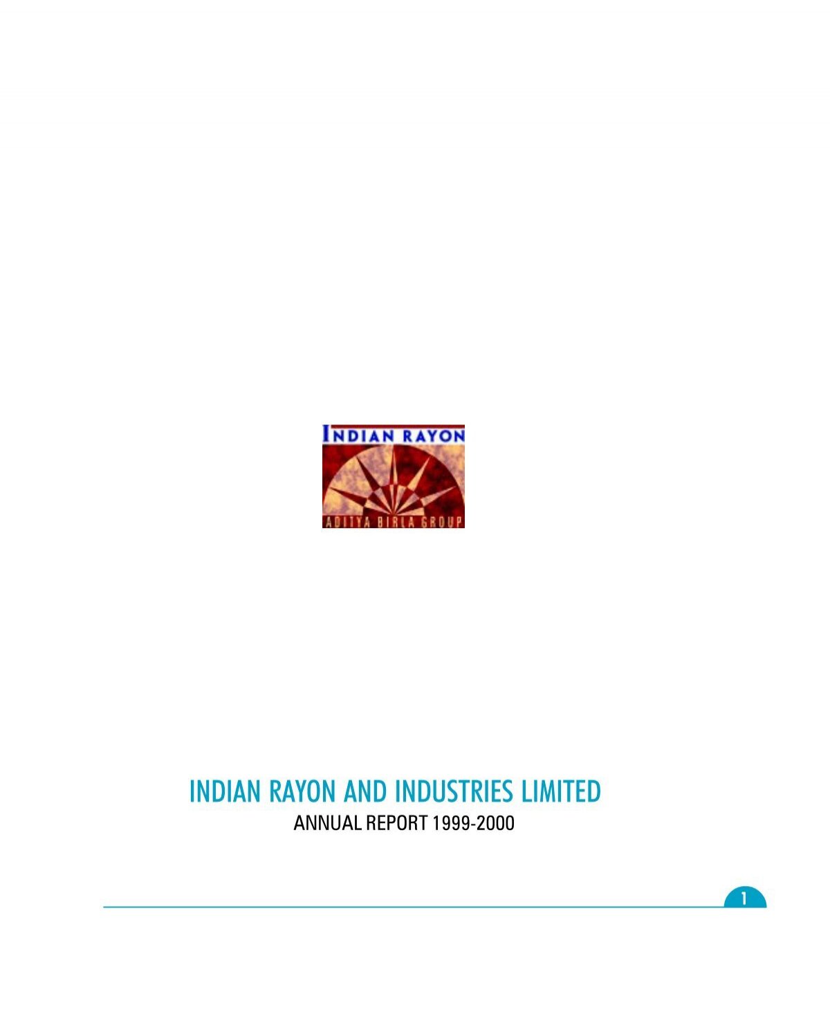 INDIAN RAYON AND INDUSTRIES LIMITED - Aditya Birla Nuvo, Ltd